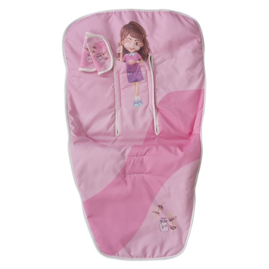 Funda/colchoneta para silla universal con Cubre Arnés Beauty Girl of Babyline Funda/colchoneta para silla universal con Cubre Arnés Beauty Girl