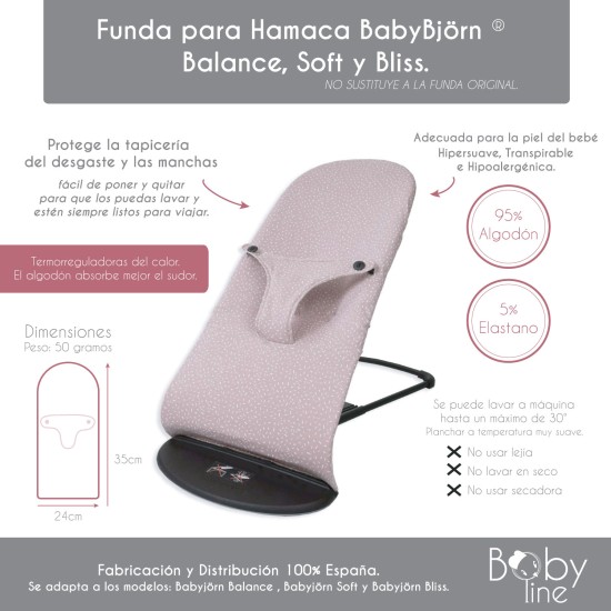 Funda Hamaca Babyjörn Estrella Gris Funda Hamaca Babyjörn Estrella Gris