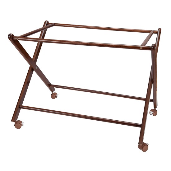 Soporte de mini cuna tijera nogal of Babyline Soporte de mini cuna tijera nogal