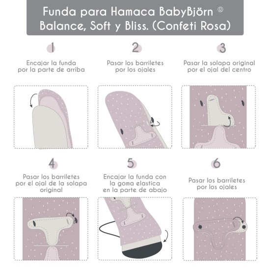 Funda Hamaca Babyjörn Estrella Gris Funda Hamaca Babyjörn Estrella Gris