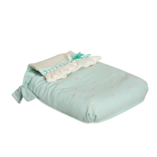 Colcha de capazo Caricias Aguamarina of Babyline Colcha de capazo Caricias Aguamarina