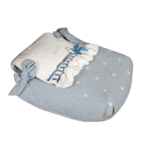 Colcha de capazo Caricias Azul of Babyline Colcha de capazo Caricias Azul