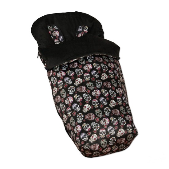 Saco Silla con Manoplas Lovely Skull Negro of Babyline Saco Silla con Manoplas Lovely Skull Negro