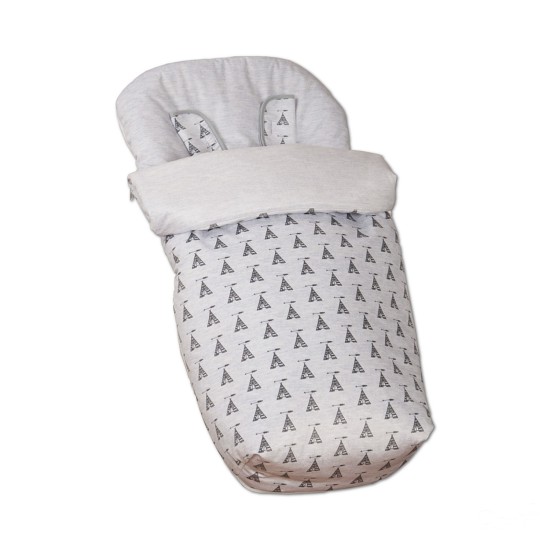 Saco Silla con Manoplas Tepee Gris of Babyline Saco Silla con Manoplas Tepee Gris
