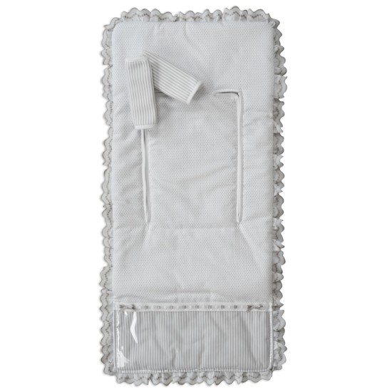 Colchoneta Silla Ligera Reversible con Cubre Arnés Line Gris of Babyline Colchoneta Silla Ligera Reversible con Cubre Arnés Line Gris