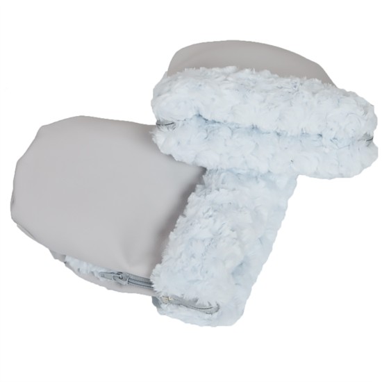 Manoplas Paseo Polipiel Gris/Celeste of Babyline Manoplas Paseo Polipiel Gris/Celeste