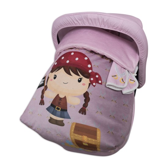 Saco Grupo 0 Impermeable con Capota y Cubre Arnés Pretty Pirate of Babyline Saco Grupo 0 Impermeable con Capota y Cubre Arnés Pretty Pirate