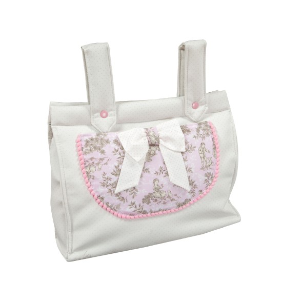 Panera de piel Paseos de Toile Rosa of Babyline Panera de piel Paseos de Toile Rosa