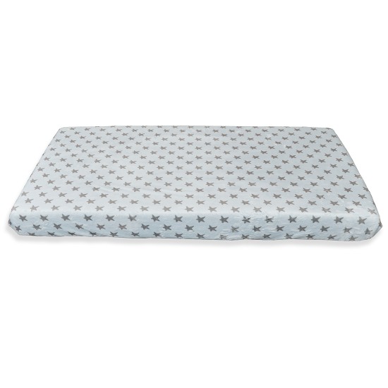 Bajera Coralina Celeste Estrellas Gris Cuna 60x120 Bajera Coralina Celeste Estrellas Gris Cuna 60x120