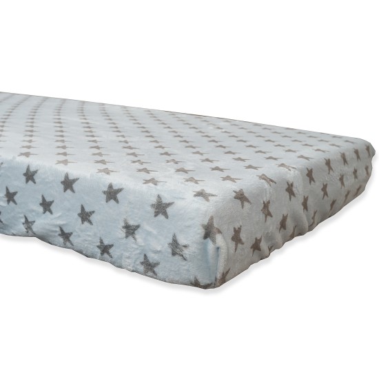 Bajera Coralina Celeste Estrellas Gris Cuna 60x120 Bajera Coralina Celeste Estrellas Gris Cuna 60x120