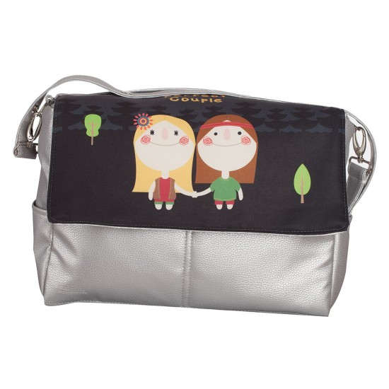 Bolso de Piel Hippies Gris