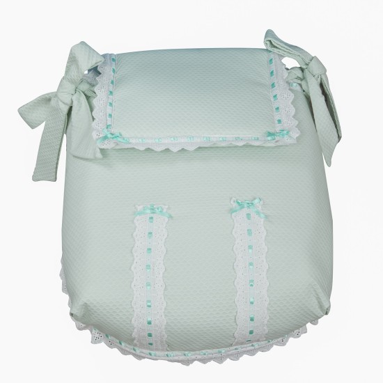 Colcha de capazo Classic Verde Agua of Babyline Colcha de capazo Classic Verde Agua