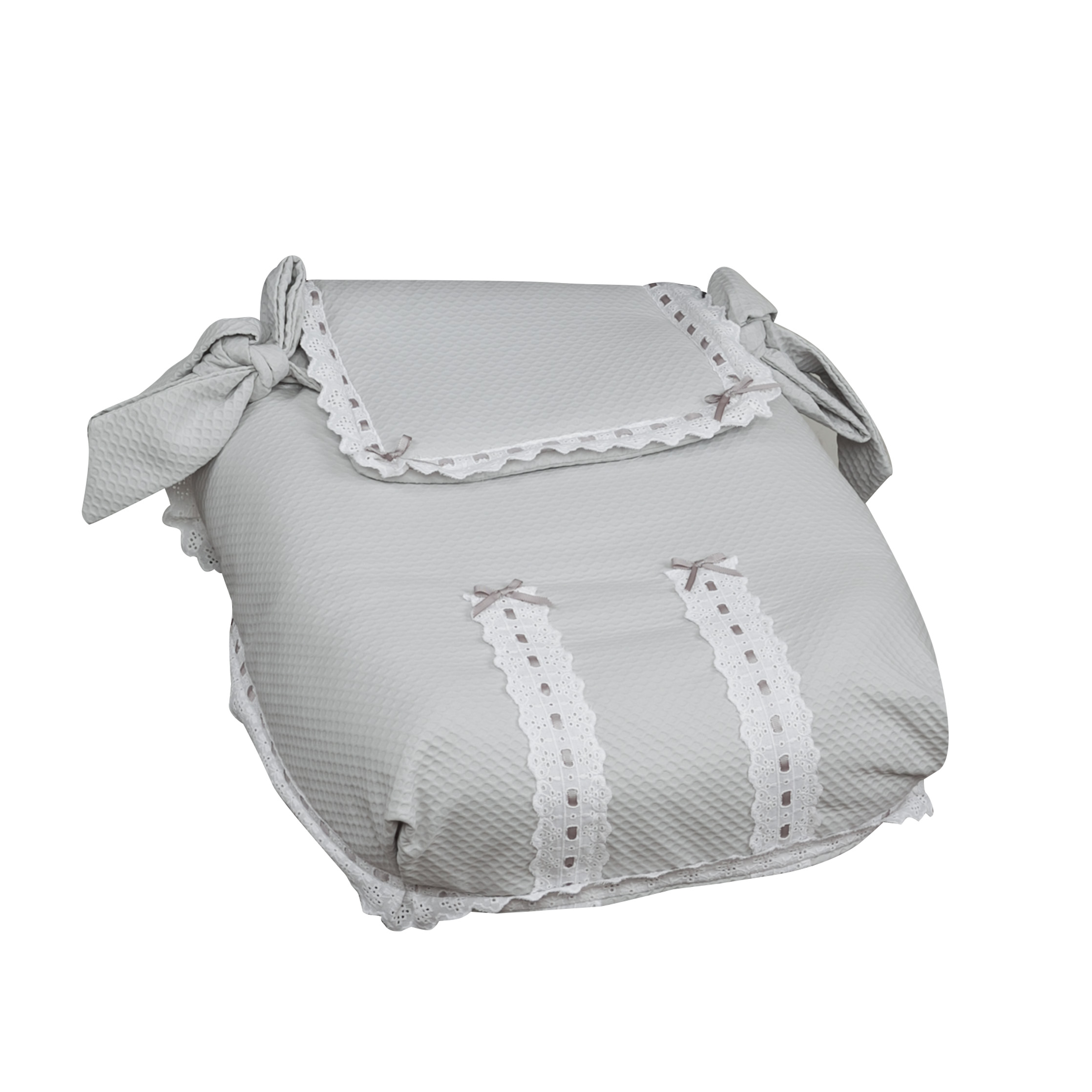 Colcha de capazo unisex color gris Babyline Classic 